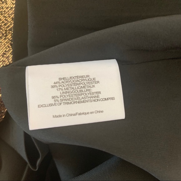 Tory Burch Gold Shimmer Pencil Skirt Sz 12 - Picture 7 of 10